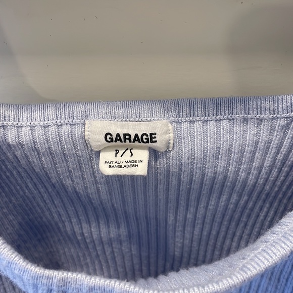 Lilac Garage ribbed crop top size S - Picture 2 of 4